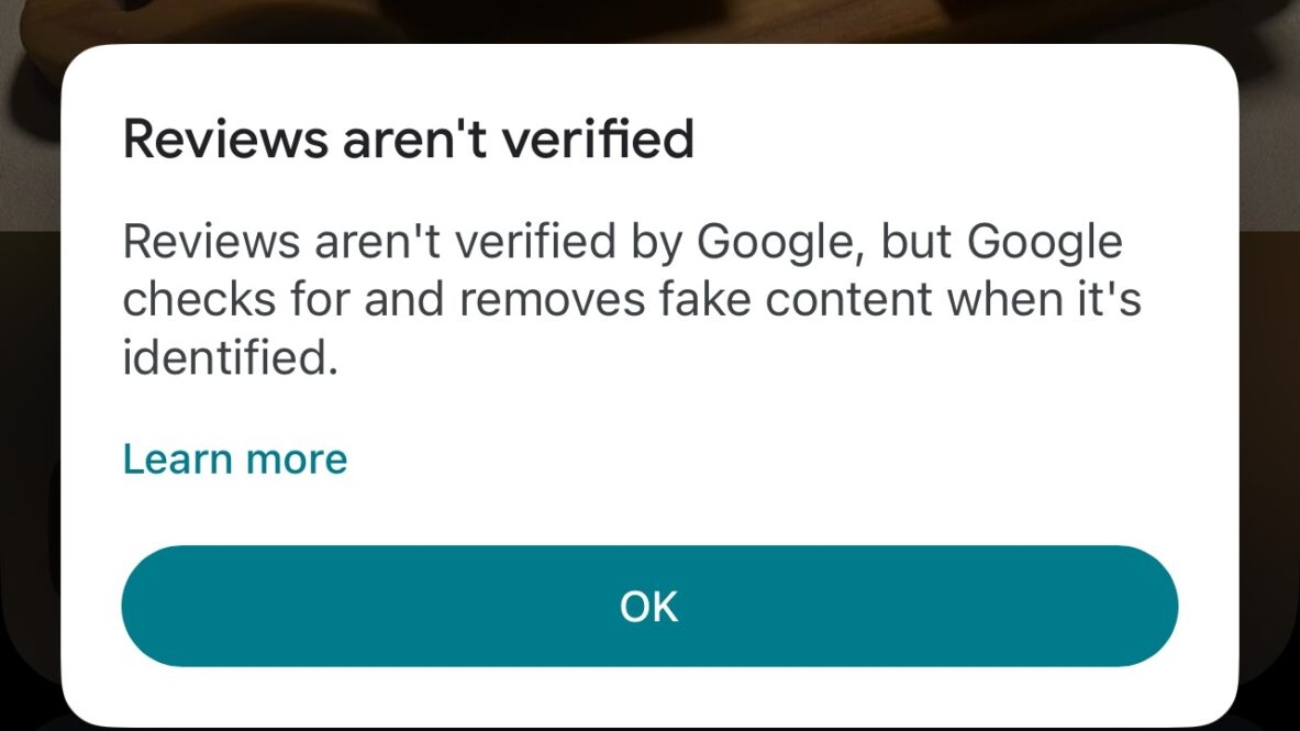 reviews aren't verified