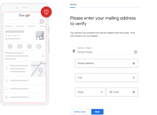 enter your address image